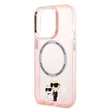 Carcasa iPhone Karl Lagerfeld Pink Hardcase Magsafe Profesional