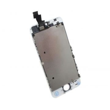 Display iPhone 5SE LCD Alb Complet Cu Tablita Metalica Si Conector Amprenta