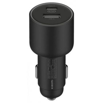 Incarcator Auto 67W  USB-A + Type-C Negru