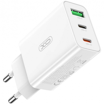 Incarcator Retea L101 2x USB-C  PD 20W Alb