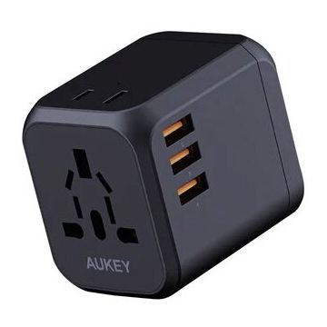Incarcator Retea PA-TA04 Universal  30W   USB-C  USB-A 150 Tari Negru