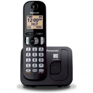 Panasonic Telefon fara fir Panasonic KX-TGC210FXB, Agenda 50 numere, Caller ID, Negru