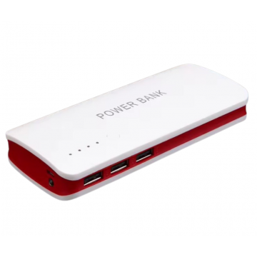 Powerbank 20 000mAh 3xUSB Rosu