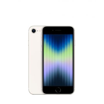 Telefon Mobil Apple iPhone SE3, 128GB, Alb Starlight