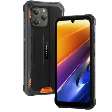 Telefon mobil Blackview BV5300 Plus, Orange, 4G, 6.1 HD+, 16GB RAM (8GB + 8GB extensibili), 128GB ROM, ArcSoft 13MP+5MP, Android 13, MediaTek Helio G72, 6580mAh, Dual SIM