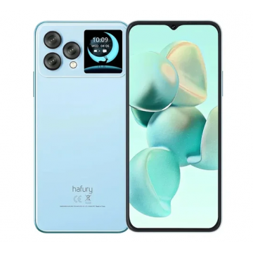 Telefon mobil Cubot Hafury V1, Blue, 4G, 6.583 FHD+, 16GB RAM(8GB+ 8GB extensibil), 256GB ROM, Android 13, MT8788V WA, Octa-Core, 64MP+32MP, NFC, OTG, Amprenta, 4350mAhmAh, Dual SIM