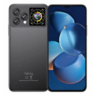 Telefon mobil Cubot Hafury V1, Negru, 4G, 6.583 FHD+, 16GB RAM(8GB+ 8GB extensibil), 256GB ROM, Android 13, MT8788V WA, Octa-Core, 64MP+32MP, NFC, OTG, Amprenta, 4350mAhmAh, Dual SIM