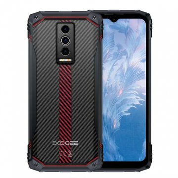 Telefon mobil Doogee Blade10, Black Red, 4G, 6.56 HD+ 90Hz, 9GB RAM(4GB + 5GB extensibil), 128GB ROM, Spreadtrum T606 Octa Core, Android 14, 5150mAh, Face ID, DualSim