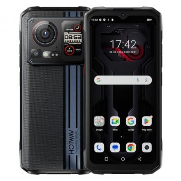 Telefon mobil HOTWAV Cyber 15, Black, 4G, 6.6 FHD+, 24GB RAM(12GB+12GB extensibili), 256GB ROM, 200MP+24MP Night Vision, Android 13, Helio G99, 6280mAh, NFC, Dual SIM