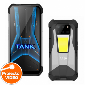 Telefon mobil Unihertz Tank 3 Pro - Resigilat, 5G, Proiector video 100 Lumeni, 6.79 FHD+ 120Hz, Camera 200mpx, Night Vision, 32GB RAM (16GB + 16GB extensibili), 512GB ROM, Android 13, Dimensity 8200