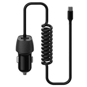 Incarcator Auto Dual Port USB tehnologie Tip C