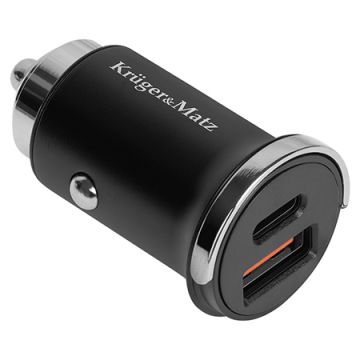 Incarcator Auto Usb Tip C Qc Pd 30w Kruger&matz