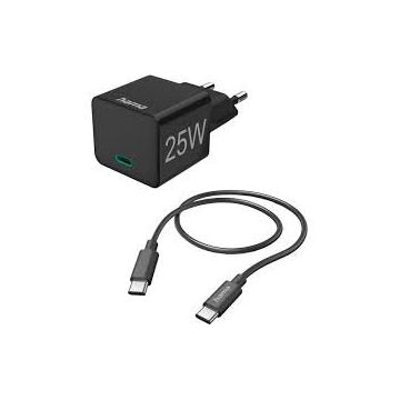Mini-Charger Charging Cable USB-C  PD 25 W 1.5 m Black
