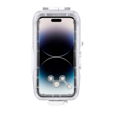 Husa Puluz de telefon impermeabilă din plastic pentru iPhone 14 Plus/Pro Max/13 Pro Max/12 Pro Max/11 Pro Max (albă)