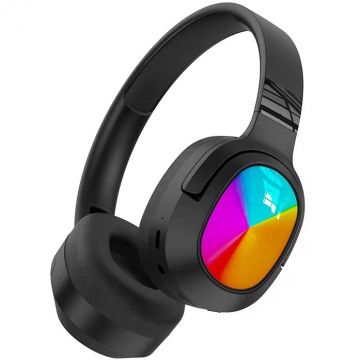 Casti Telefon Bluetooth Stereo LED Negru