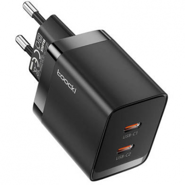 Incarcator GaN 40W USB C 2x Negru