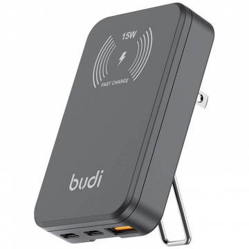 Incarcator Wireless 2xUSB-C 30W 1xUSB-A 18W Magsafe 15W Negru