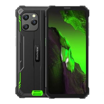 Telefon Mobil Blackview BV8900 Pro, Procesor Octa-Core MTK Helio P90, Ecran IPS touchscreen 6.5inch, 8GB RAM, 256GB Flash, Camera Tripla 64 + 8 + 2 MP, Wi-Fi, 4G, Dual Sim, Android (Negru/Verde)