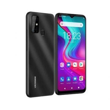 Telefon Mobil Doogee X96 Pro, Procesor Unisoc SC9863A, IPS LCD 6.52inch, 4GB RAM, 64GB Flash, Camera Quad 13 + 2 + 2 + 2 MP, Wi-Fi, 4G, Dual Sim, Android (Negru)