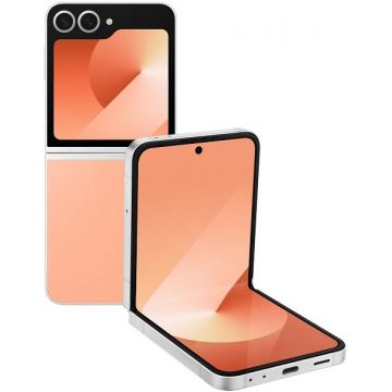 Telefon Mobil Samsung Galaxy Z Flip6 5G, 256GB, 12GB RAM, Dual-SIM, Portocaliu Peach