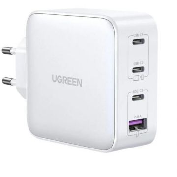 Incarcator Retea CD226 Quick Charge 100W GaN 3 x USB Type-C 5V/3A 1 x USB Alb