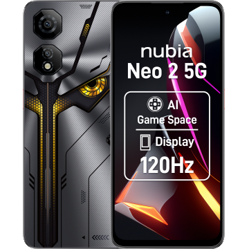 Smartphone ZTE nubia Neo 2, Ecran FHD+ 120Hz, 256GB, 20GB RAM (8GB+ 12GB extensibili), Dual SIM, 5G, Tri-Camera, Storm Gray Smartphone ZTE nubia Neo 2, Ecran FHD+ 120Hz, 256GB, 20GB RAM (8GB+ 12GB extensibili), Dual SIM, 5G, Tri-Camera, Storm Gray