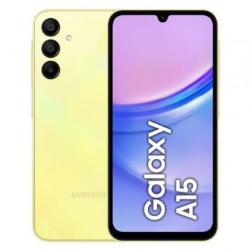 Telefon mobil Samsung Galaxy A15 4G, 128GB, 4GB RAM, Dual-SIM, Galben
