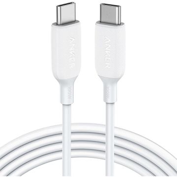 Anker Cablu alimentare si date Anker Powerline III USB C la USB C, 100W, 1.8m, compatibil iOS si Android, Alb