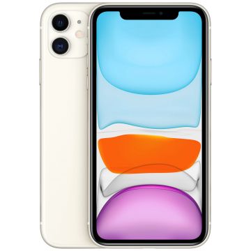 Telefon mobil Apple iPhone 11, 4G, 128GB, 4GB RAM, Dual-SIM, Alb
