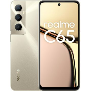 Telefon Mobil Realme C65, 8GB RAM, Memorie 256GB 4G, Starlight Auriu