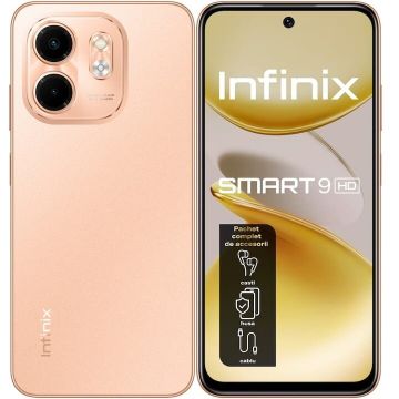 Infinix Telefon mobil INFINIX SMART 9 HD X6532C, 4GB, 64GB, 4G, Coral Gold
