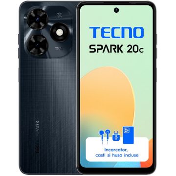 Tecno Telefon mobil Tecno Spark 20C, Dual SIM, 4GB RAM, 128GB, Negru