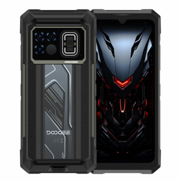 Telefon mobil Doogee Fire 6 Max, Gri, 5G, 6.72  FHD+ 120Hz, Camera Termica si Night Vision, 20GB RAM (8GB+12GB extensibili), 256GB ROM, Android14, Camera 50MP AI, Dimensity 7050, 20800mAh, 33W, DualS
