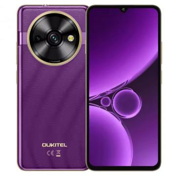Telefon Mobil Oukitel C59, Mov, 4G, 6.88  , 16GB RAM (4GB + 12GB extensibili), 128GB ROM, Android 15, Unisoc T606, 10000mAh, 10W, ,  ,  ,  ,  ,  ,  ,  Incarcare inversa, Dual SIM