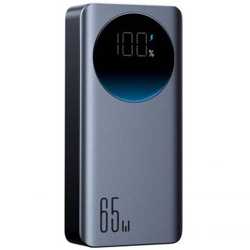 Acumulator extern JR-PBF05, 30000 mAh, 65W, Cablu USB-C inclus, Black