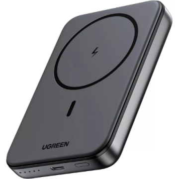 Baterie Externa Magnetic 10.000mAh  Wireless  PD 20W  USB-C Negru