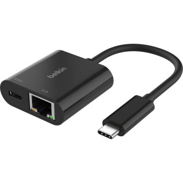Belkin Belkin Connect USB-C to Ethernet + Charge Adapter 100W - Black
