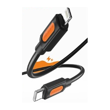 Borofone Cablu alimentare si date Borofone „BX114”, Fast Charging Data Cable pentru smartphone, USB Type-C la Iphone Lightning 27W, 1m, negru