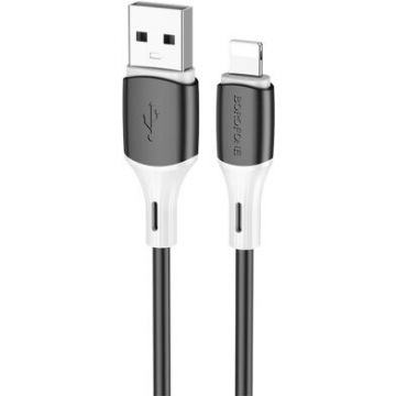 Borofone Cablu alimentare si date Borofone „BX79”, Fast Charging Data Cable pentru smartphone, USB la Iphone Lightning 2.4A, 1m, negru
