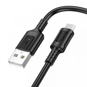 Borofone Cablu Date si Incarcare USB-A - microUSB Borofone BX111 Feliz, 18W, 1m, Negru
