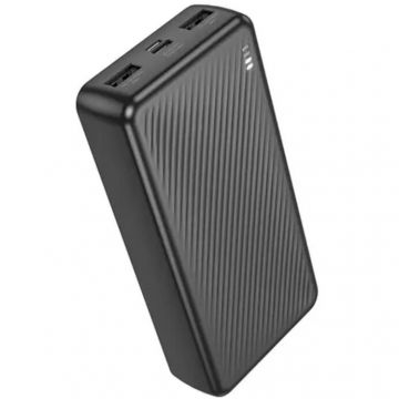 Borofone Power bank Borofone „BJ55A”, 20000mAh, 10W, 2 x USB, 1 x USB Type-C, 1 x Micro USB, total 5V/2A, negru