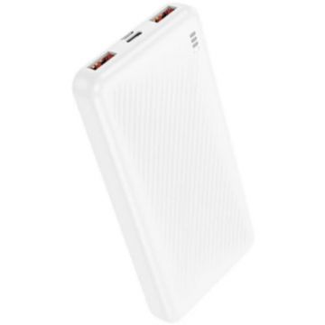 Borofone Power bank Borofone „BJ56”, 10000mAh, 22.5W, 2 x USB, 1 x USB Type-C, 1 x Micro USB, total 2A, alb