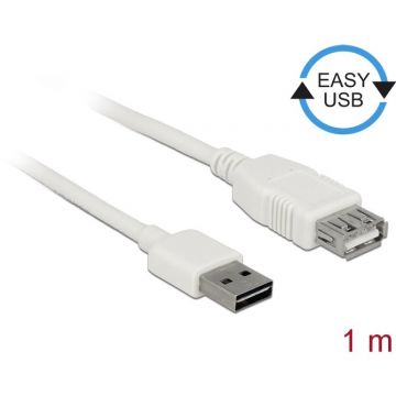 Delock Delock Cable USB AM-AF 2.0 1m Easy-USB White