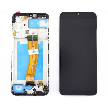 Display Samsung A02s A025F A025G OEM cu Rama VARIANTA LUNGA CU STICLA 162mm