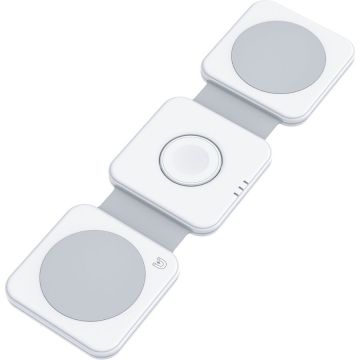 Dviced Dviced 3-in-1 foldable magnetic wireless charger - White