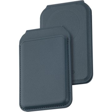 Dviced Dviced Leather magsafe foldable cardholder - Blue