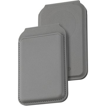 Dviced Dviced Leather magsafe foldable cardholder - Grey