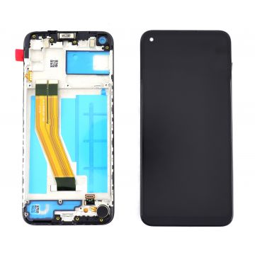 Ecran Samsung M11 M115 OEM cu Rama VARIANTA SCURTA CU STICLA 157mm