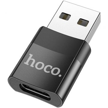 HOCO Adaptor Date si Incarcare HOCO UA17, USB-C la USB-A, Negru