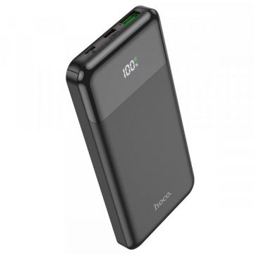 HOCO Baterie Externa HOCO J102, 10000mAh, 20W, QC + PD, 1 x USB-A - 1 x USB-C, Neagra